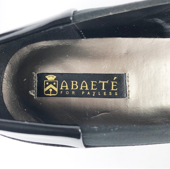 Abaete For Payless Black Faux Leather Flats Ballet - Picture 6 of 8